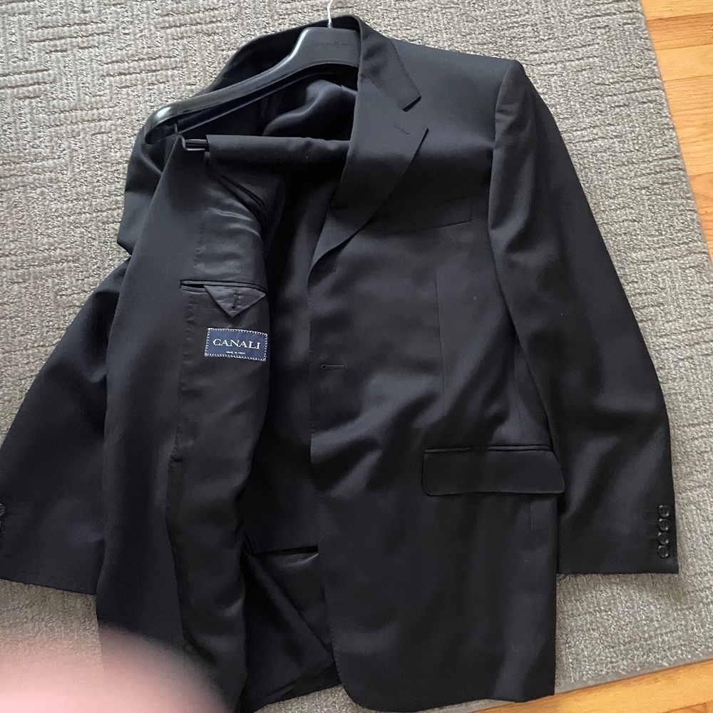 Canali black 3 button suit